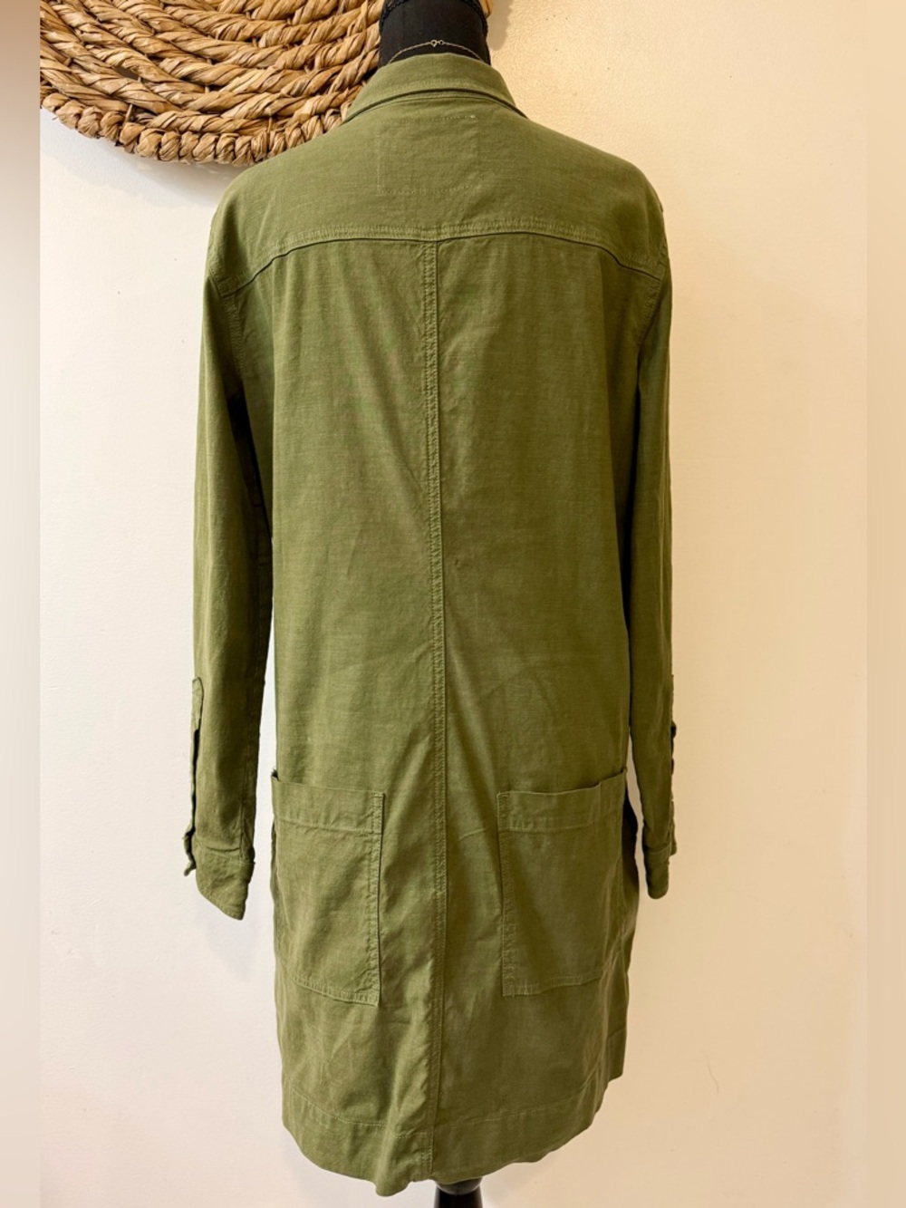 Frank & Eileen Southern Ireland Linen Blend Utility Shirt Dress Size Medium - Picture 6 of 12